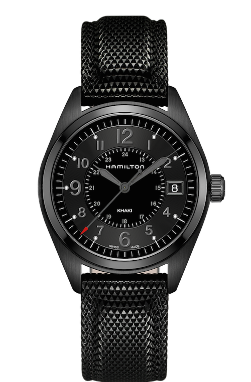 国内正規品ハミルトン　カーキ・フィールド・クオーツ40ミリ BLACK PVD　H68401735