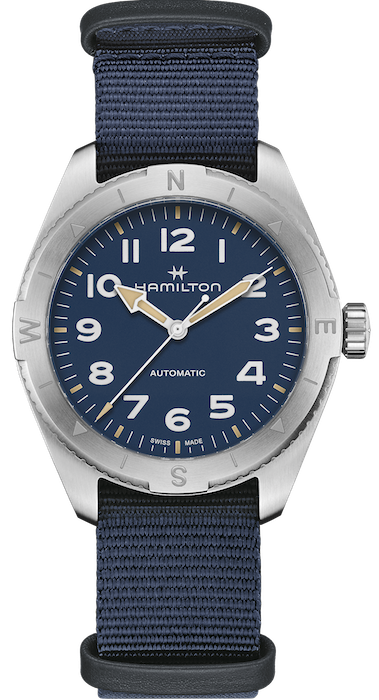 ハミルトン　カーキフィールド エクスペディション 41ミリ　ブルーダイアル　NATOベルト　H70315940